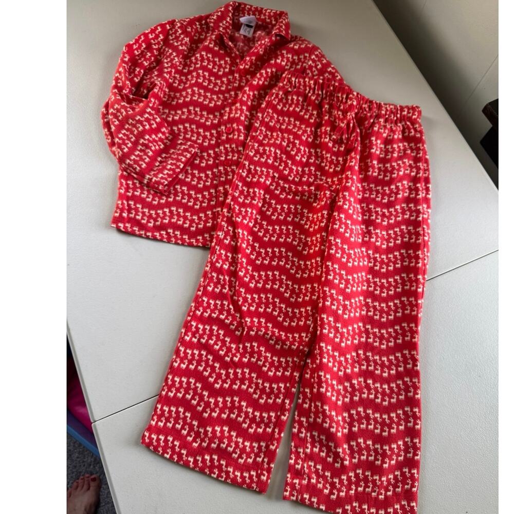 Hanna Andersson Kids Holiday Flannel Pajama Set  "Dear Deer"size 5